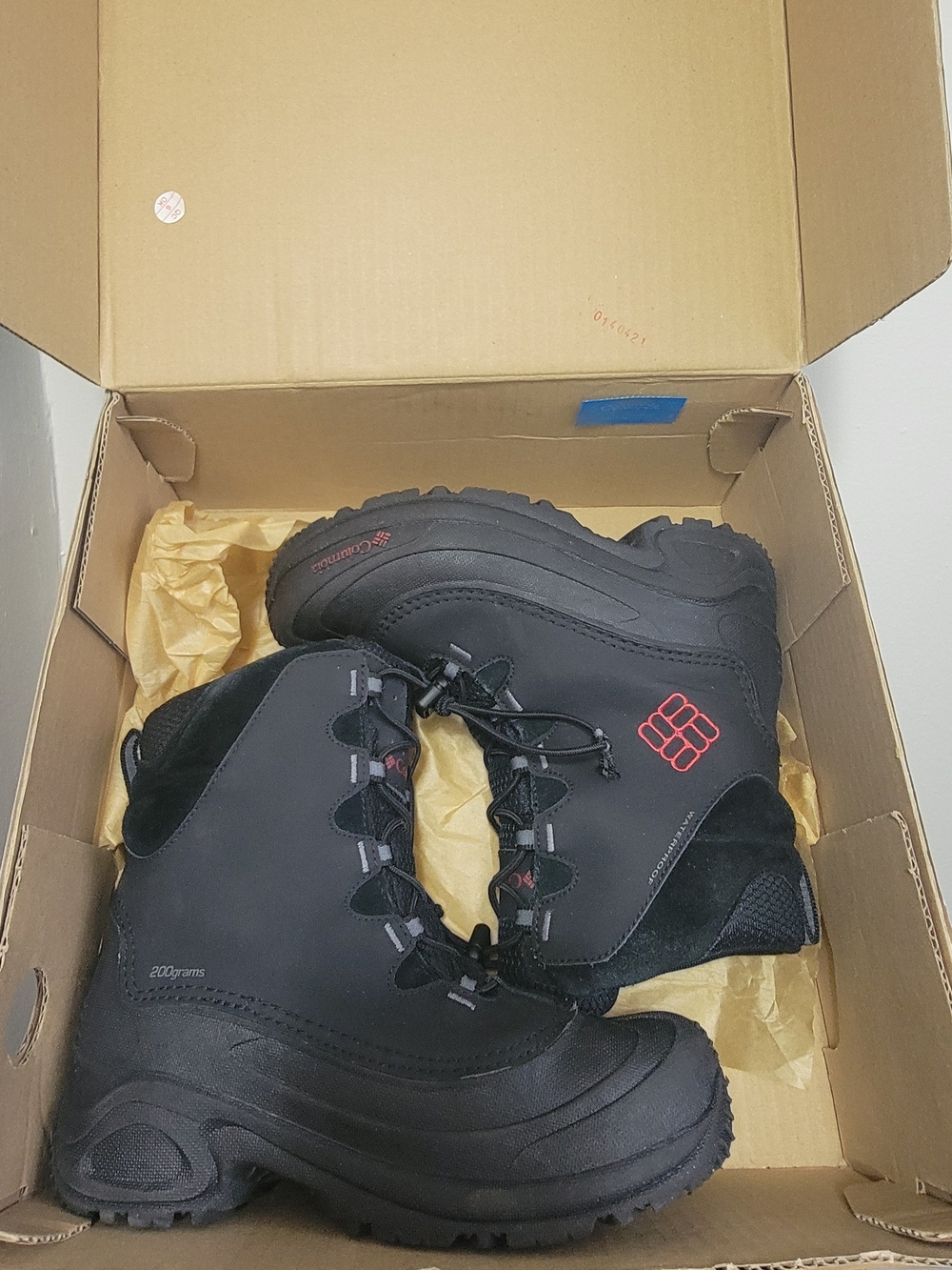 Columbia Youth Bugaboot Waterproof Winter Boots Black Youth Size 5 New w/ Box